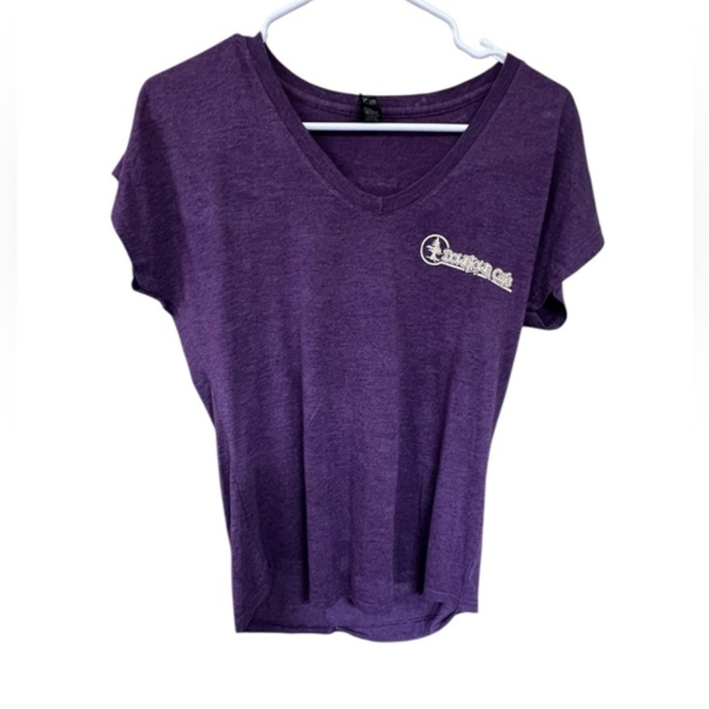 Anvil Purple V-Neck Short Sleeve Tee